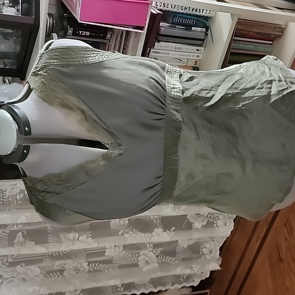 Sage Green Babydoll Cami Tank - Picture 5 of 8